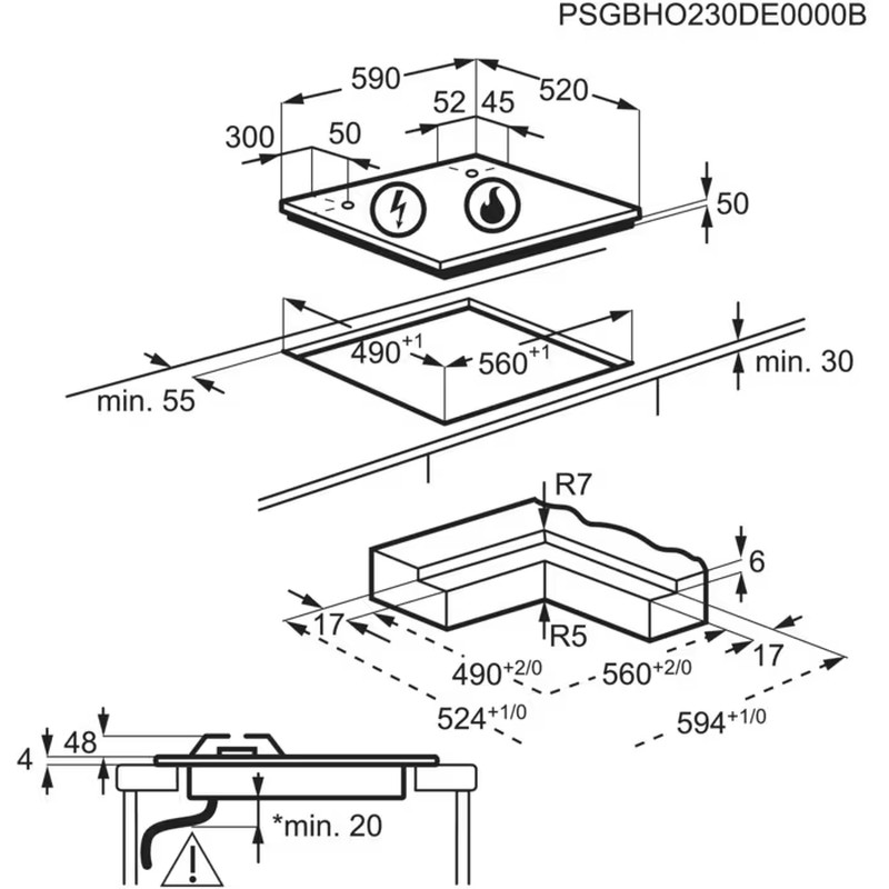 Варильна поверхня AEG HDB64623NB - изображение 8