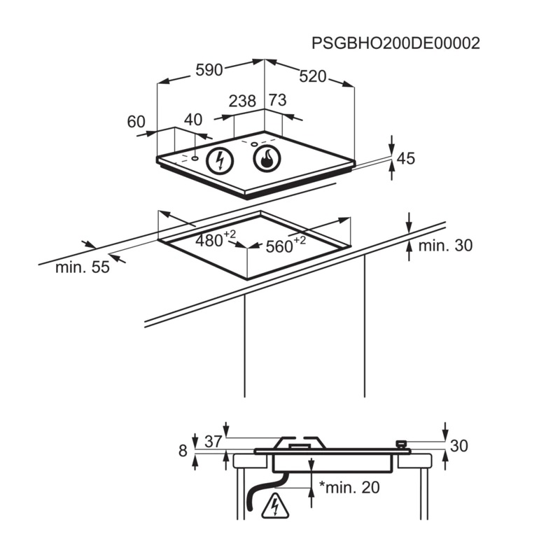 Варочная поверхность AEG HKB64420NW - изображение 8
