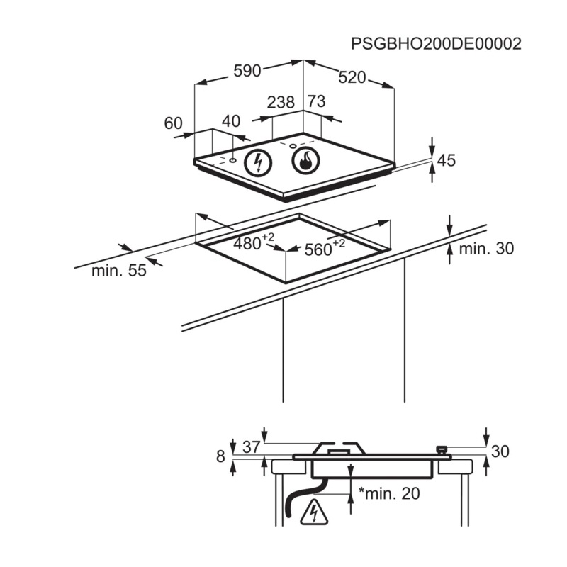Варочная поверхность AEG HKB64450NB - изображение 8