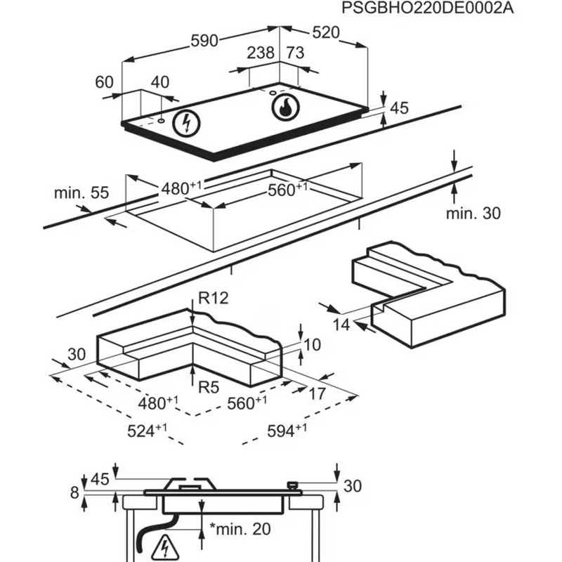 Варочная поверхность AEG HKB64453NB - изображение 7