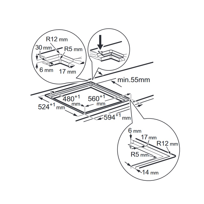 Варильна поверхня AEG HVB64420IB - изображение 7