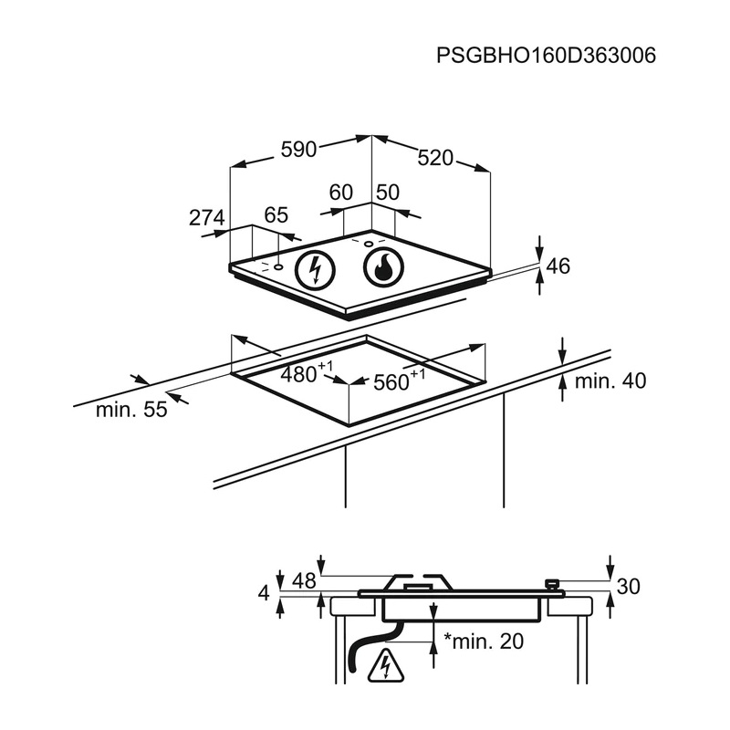 Варильна поверхня AEG HVB64420IB - изображение 6