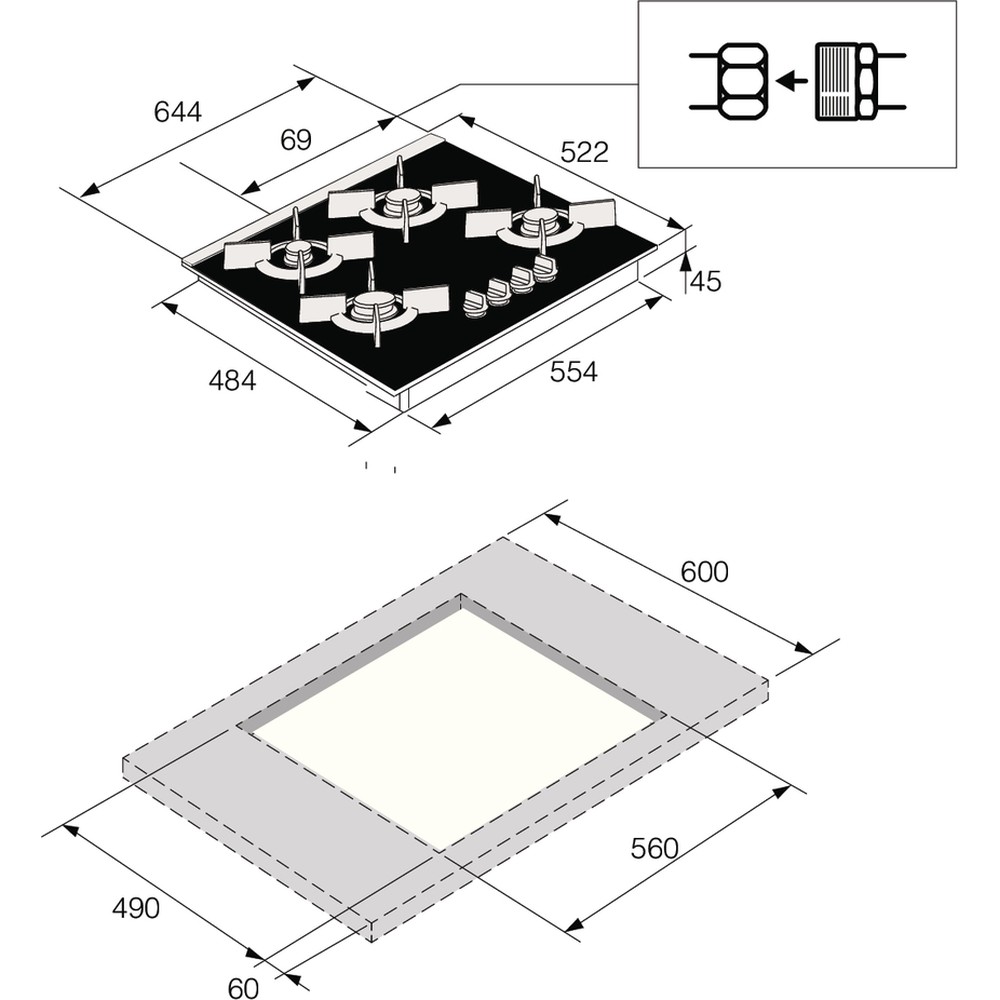 Варильна поверхня Asko HG8640BGB1 - изображение 6