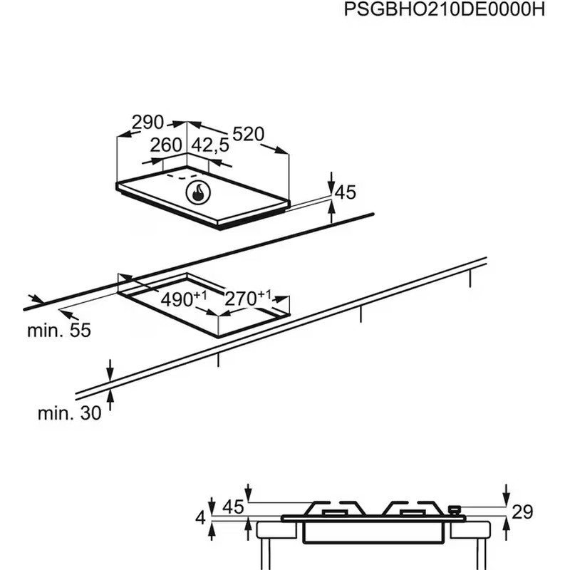 Варильна поверхня Electrolux EGC3322NVK - изображение 4