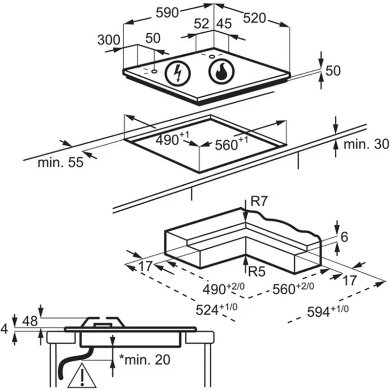 Варильна поверхня Electrolux KDI641723K - изображение 8