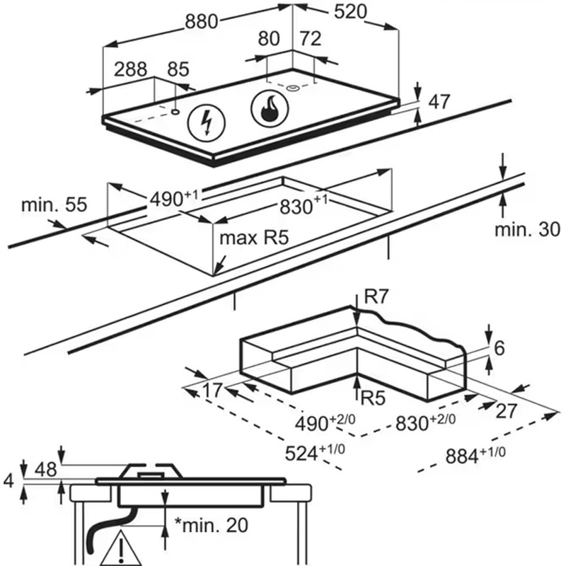 Варильна поверхня Electrolux KDI951723K - изображение 8