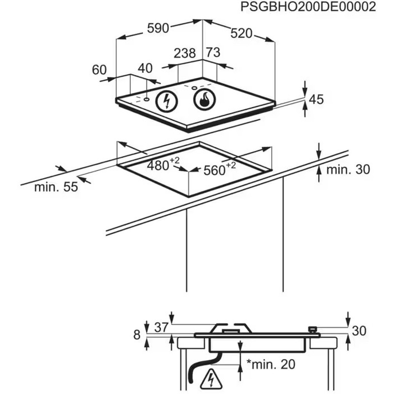 Варильна поверхня Electrolux KGG64362W - изображение 7