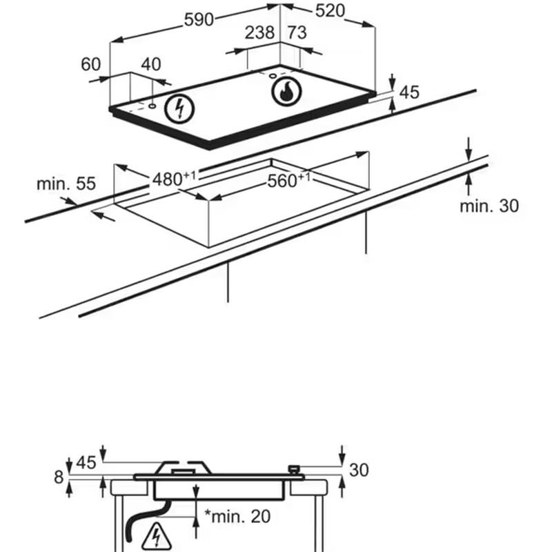 Варильна поверхня Electrolux KGG643753K - изображение 12