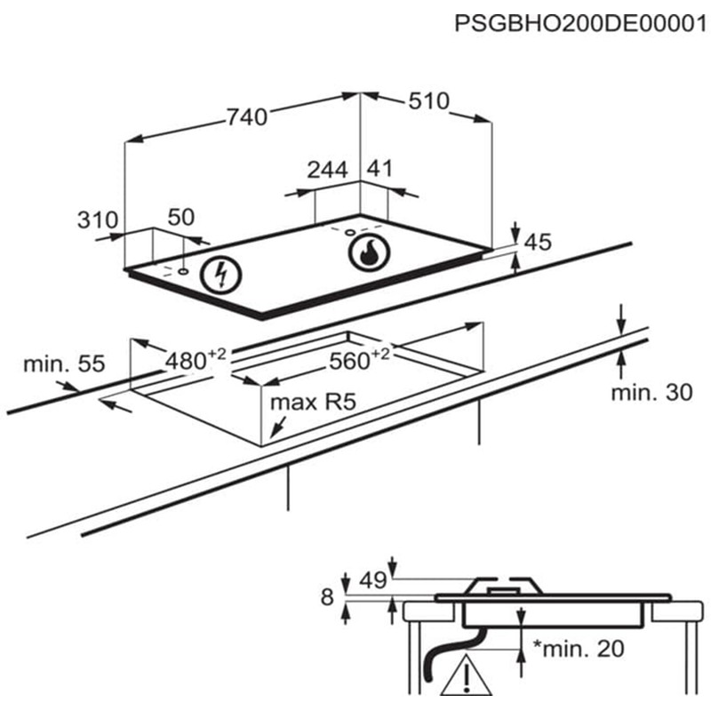 Варильна поверхня Electrolux KGG75362W - изображение 6