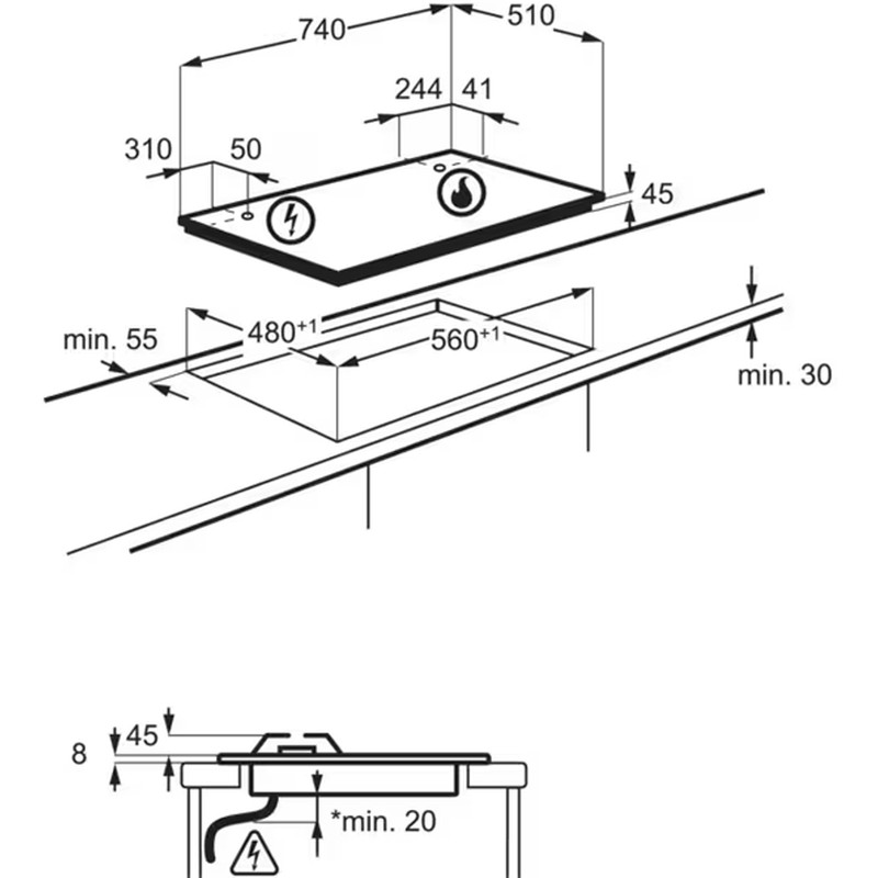 Варильна поверхня Electrolux KGG753753K - изображение 12