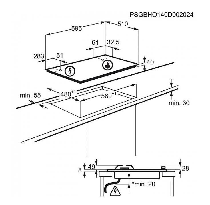 Варильна поверхня Electrolux KGS6436RK - изображение 10