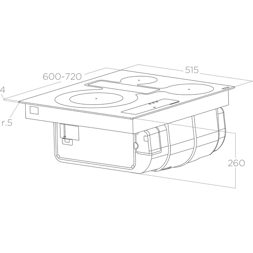Варильна поверхня Elica NIKOLATESLA FIT 3Z BL/A/60 - изображение 5