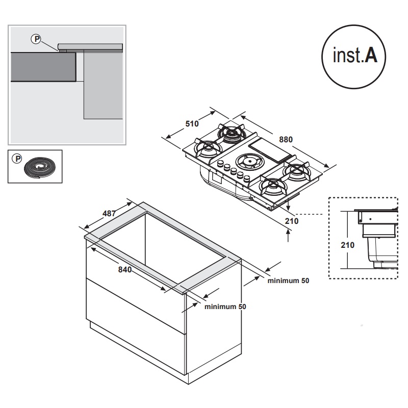 Варильна поверхня Elica NIKOLATESLA FLAME BL/A/88 - изображение 6