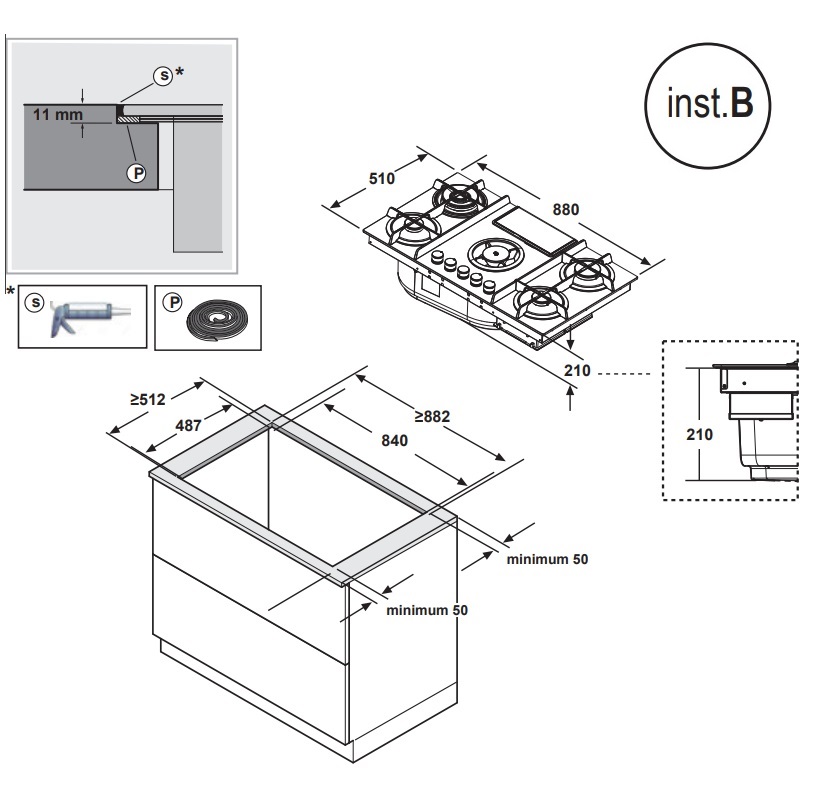 Варильна поверхня Elica NIKOLATESLA FLAME BL/A/88 - изображение 8