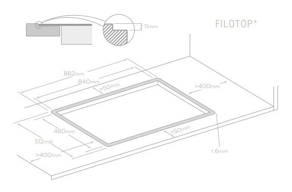 Варильна поверхня Elica NIKOLATESLA FLAME BL/F/88 - изображение 8