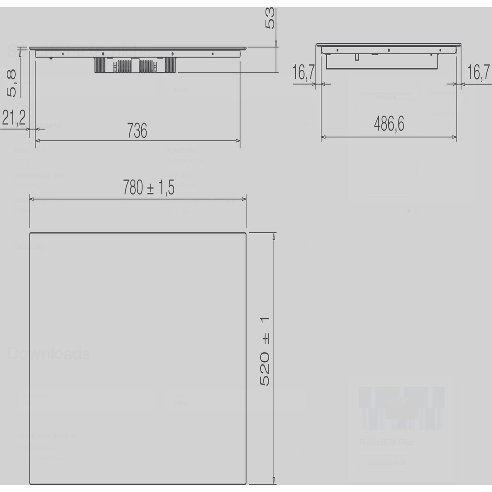 Варильна поверхня Elica RATIO 804 PLUS BL - изображение 3