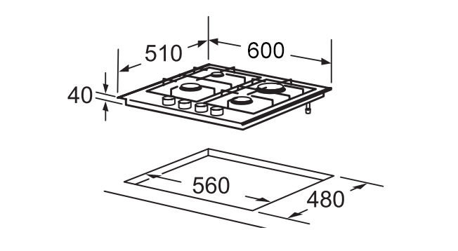 Варочная поверхность InterLine HGG 563 FGK BM - изображение 8