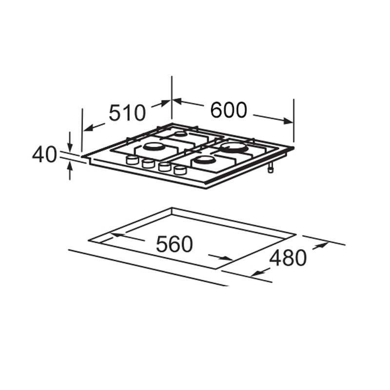Варильна поверхня InterLine HGG 563 FGK WM - изображение 8