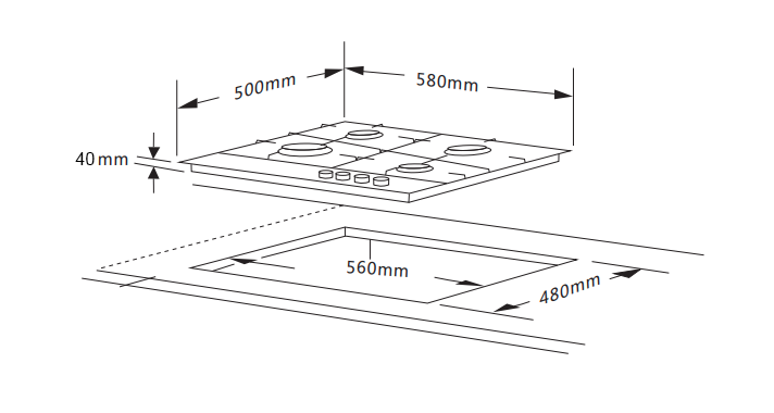 Варильна поверхня InterLine VGE 463 FGK BA - изображение 6