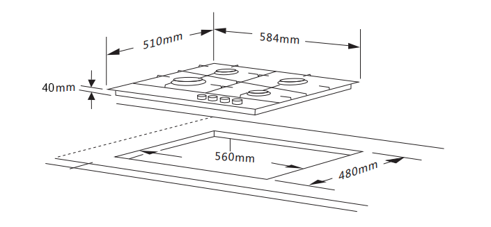 Варильна поверхня InterLine VGS 463 FGK BA - изображение 8