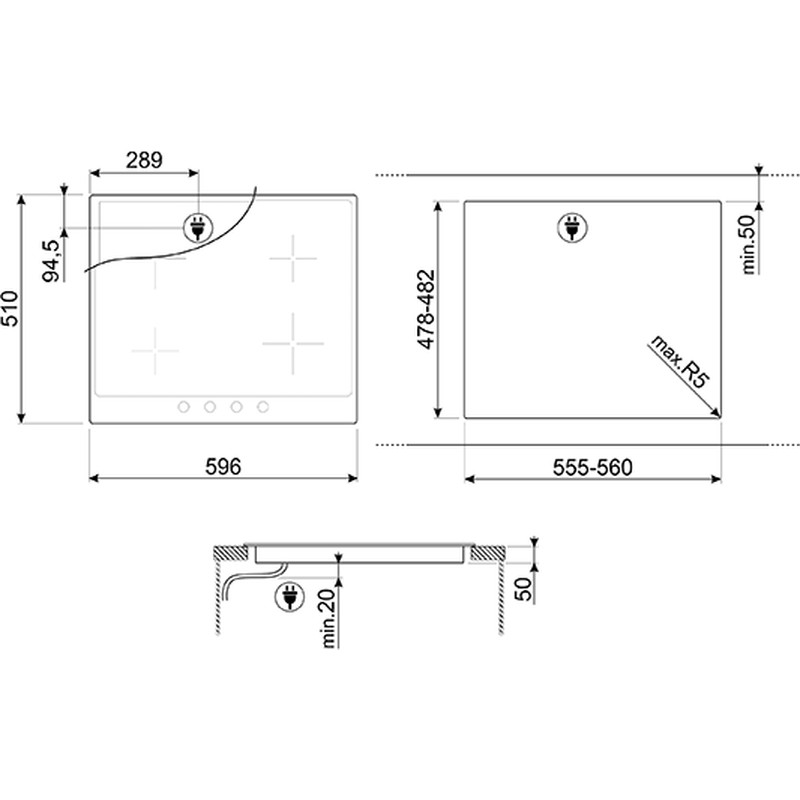 Варильна поверхня Smeg SI764POM - изображение 4