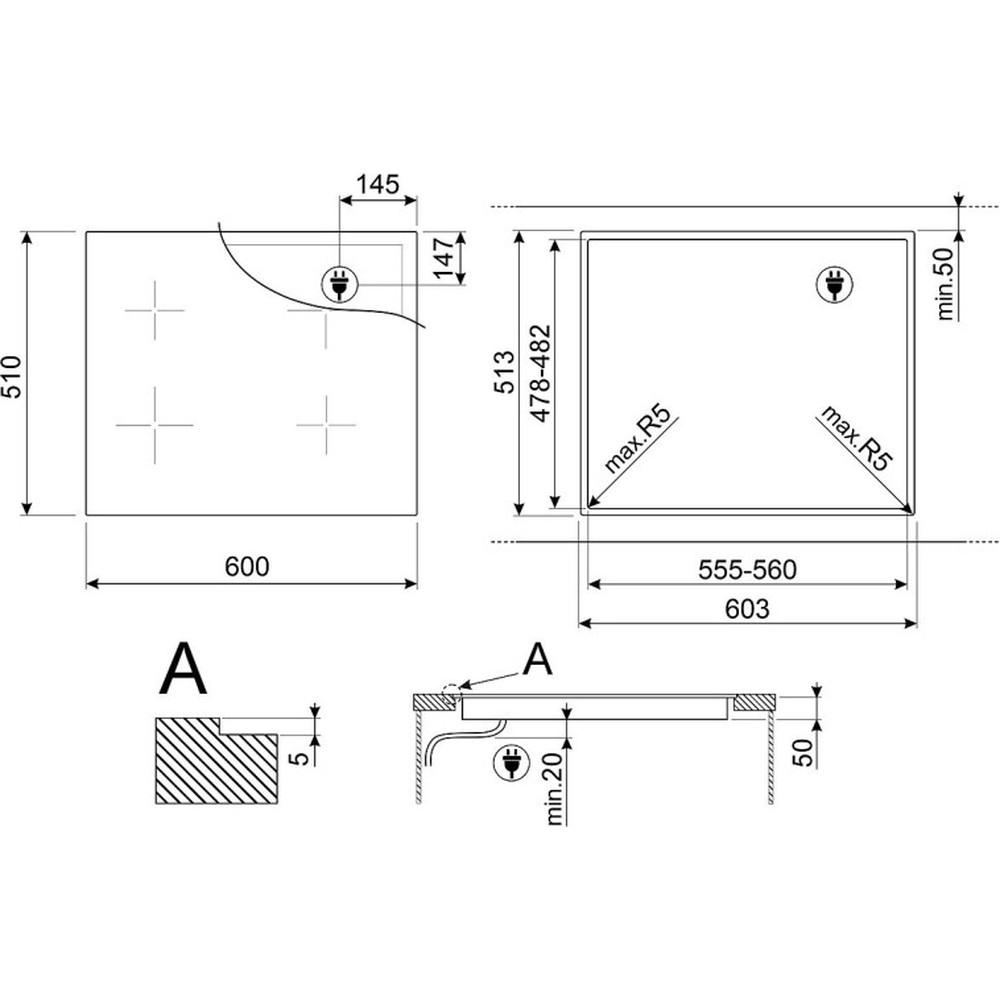 Варильна поверхня Smeg SIM1644D - изображение 8