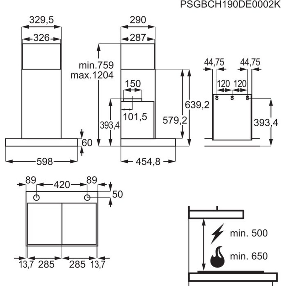 Вытяжка AEG DBE5661HG - изображение 7