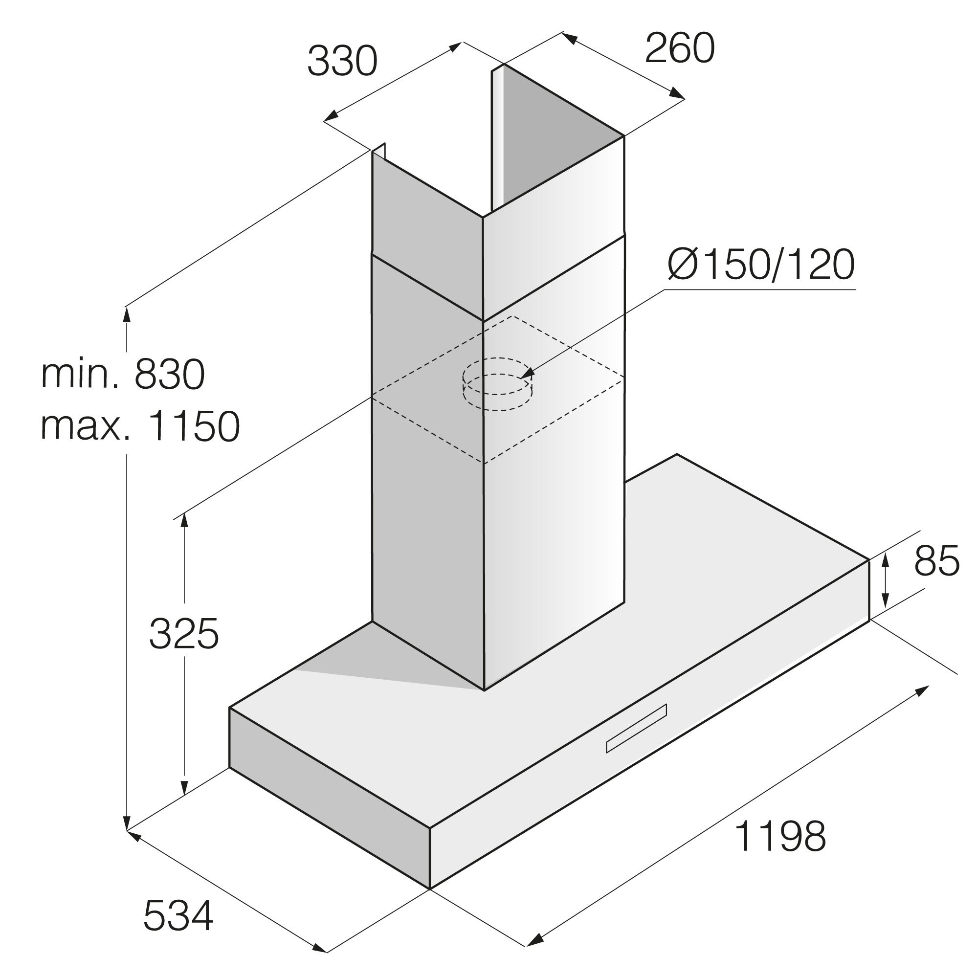 Витяжка Asko CW41230G - изображение 3
