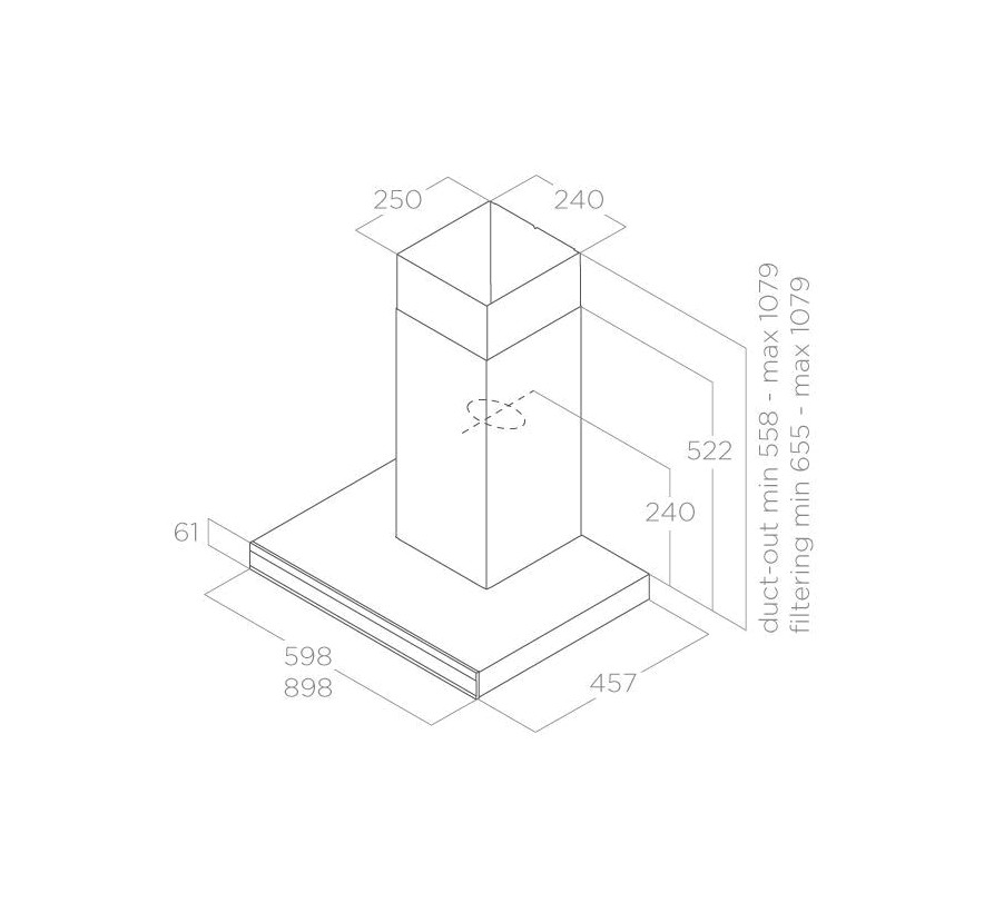 Витяжка Elica ADELE BL MAT/A/60 - изображение 4