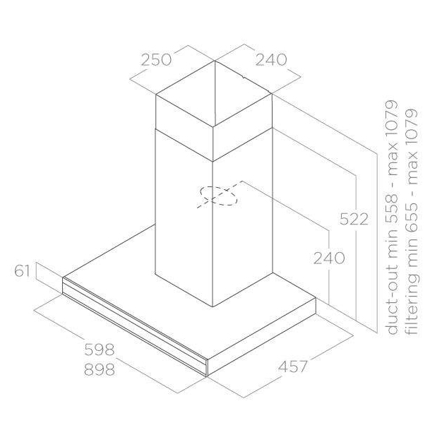 Витяжка Elica ADELE BLIX/A/60 - изображение 2