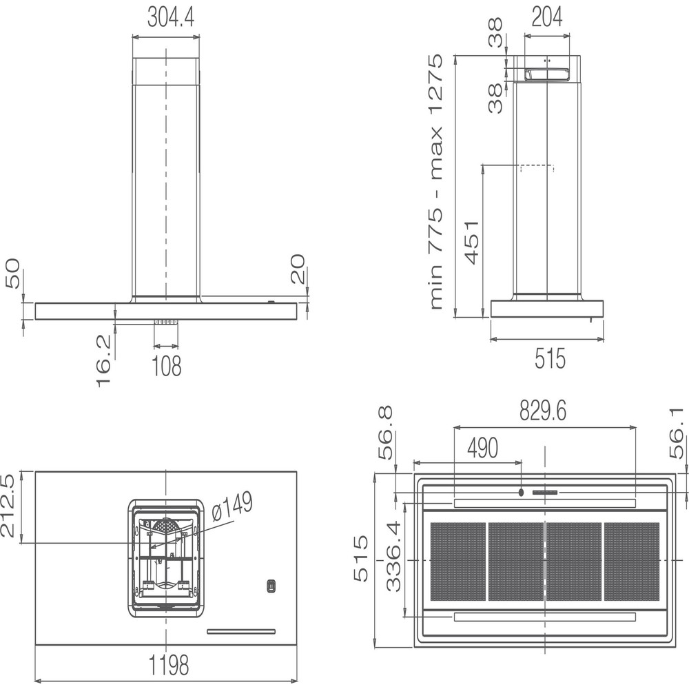Вытяжка Elica BIO ISLAND BLRO/A/120X53 ROVERE - изображение 3