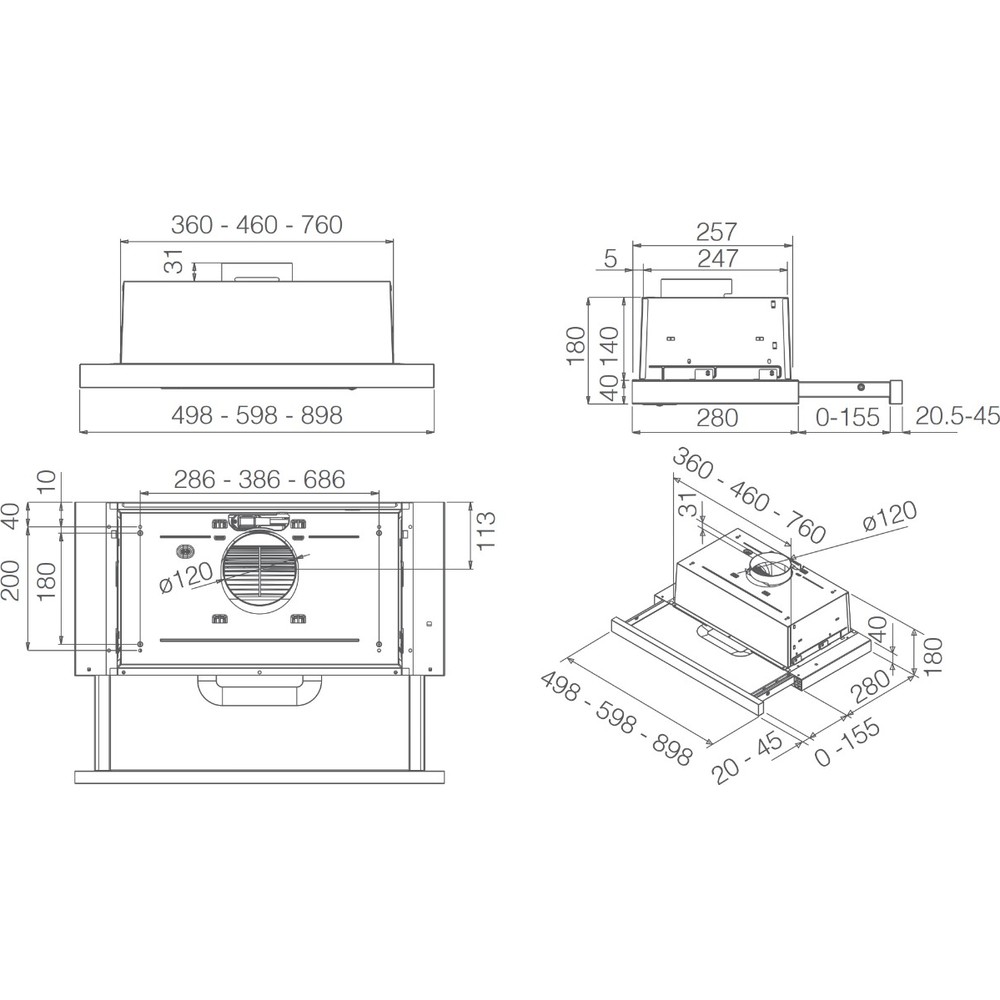 Витяжка Elica ELITE 14 LUX BLGB/A/60 - изображение 3