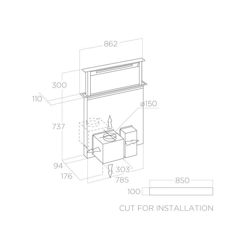 Витяжка Elica GETUP NAKED/A/90 - изображение 2