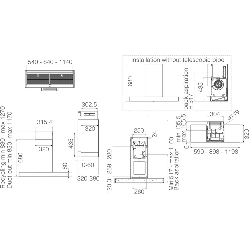Витяжка Elica HAIKU DRY @ BLRO/A/90 - изображение 3