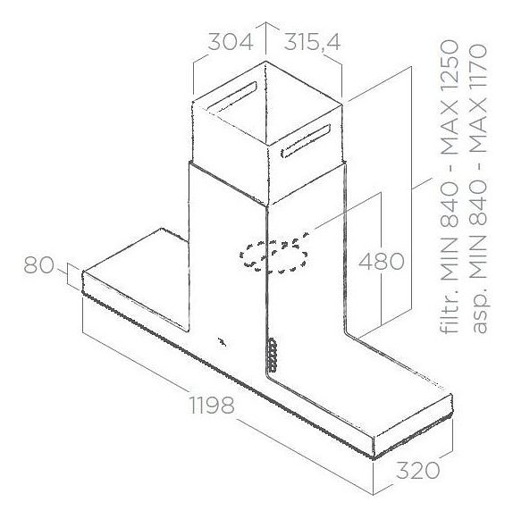 Витяжка Elica HAIKU ISLAND BL/A/120 - изображение 6