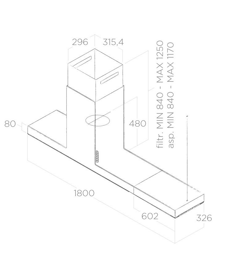 Витяжка Elica HAIKU ISLAND BL/A/180 - изображение 2