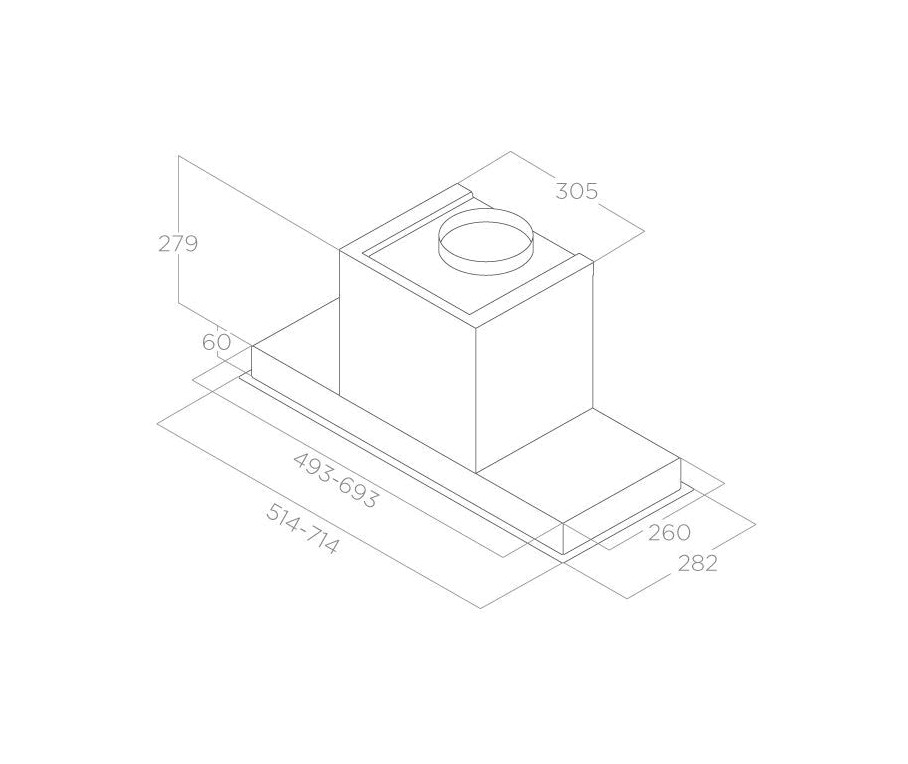Витяжка Elica HIDDEN 2.0 @ IX/A/72 - изображение 4