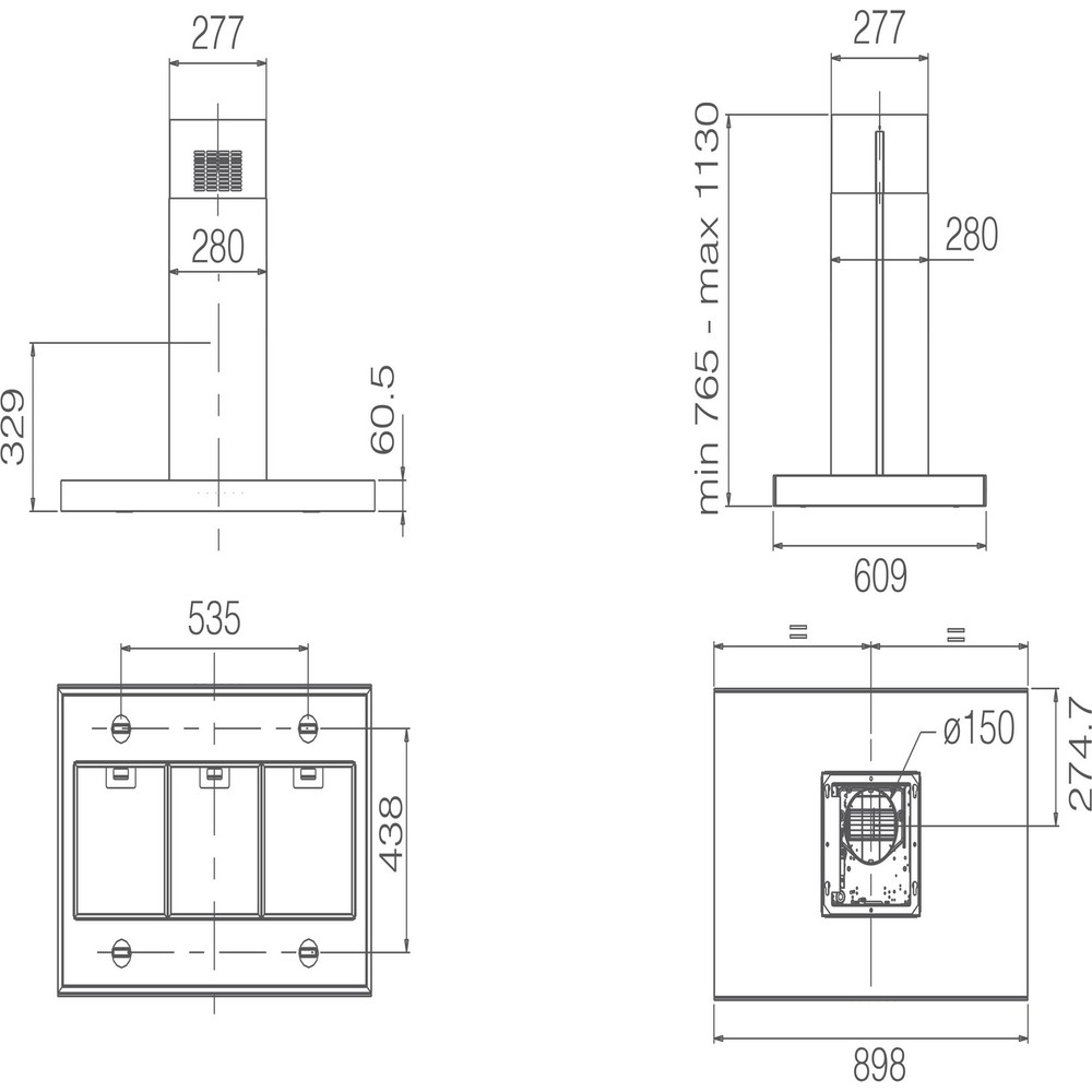 Вытяжка Elica JOY ISLAND WHIX/A/90X60 - изображение 4