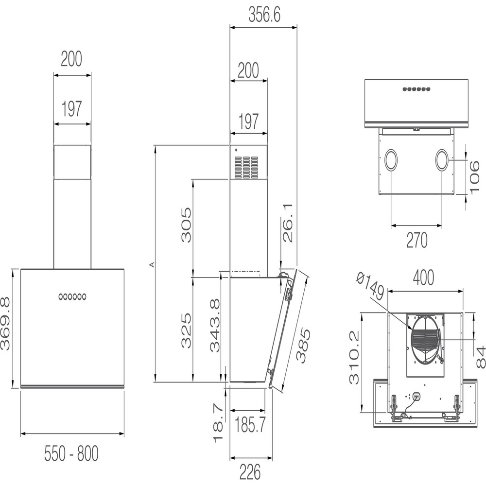 Витяжка Elica JUST DRY BL/A/80 - изображение 5
