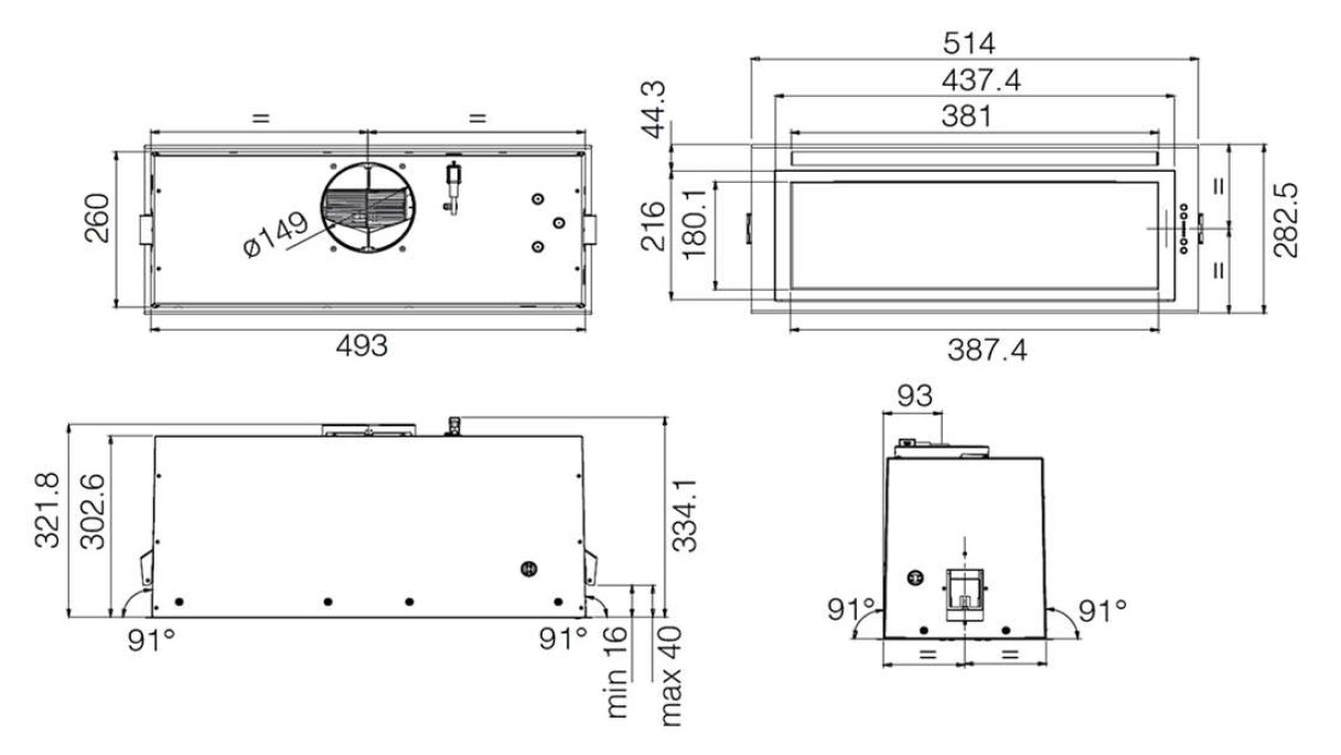 Витяжка Elica LANE B BL MAT/A/52 - изображение 5