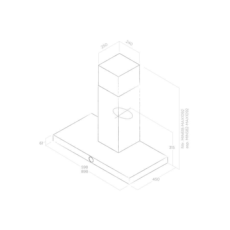 Витяжка Elica LOL BL/A/60 MOON EDITION - изображение 2
