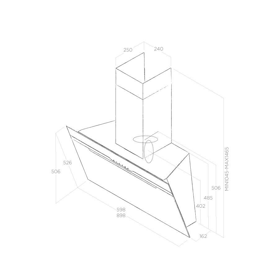 Вытяжка Elica MAJESTIC NO DRIP BL/A/90 - изображение 2