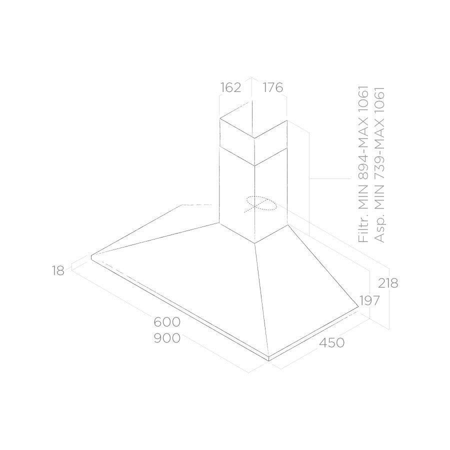 Витяжка Elica MISSY BL/A/60 - изображение 2