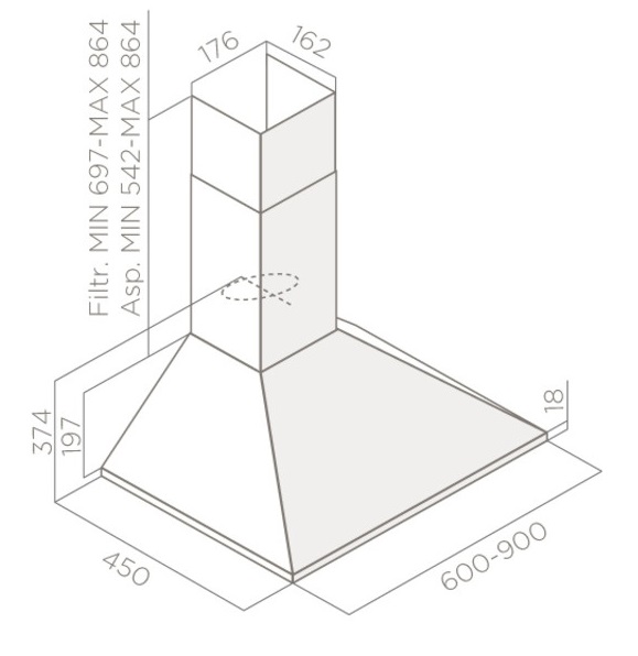 Витяжка Elica MISSY LUX WH/A/60 - изображение 7