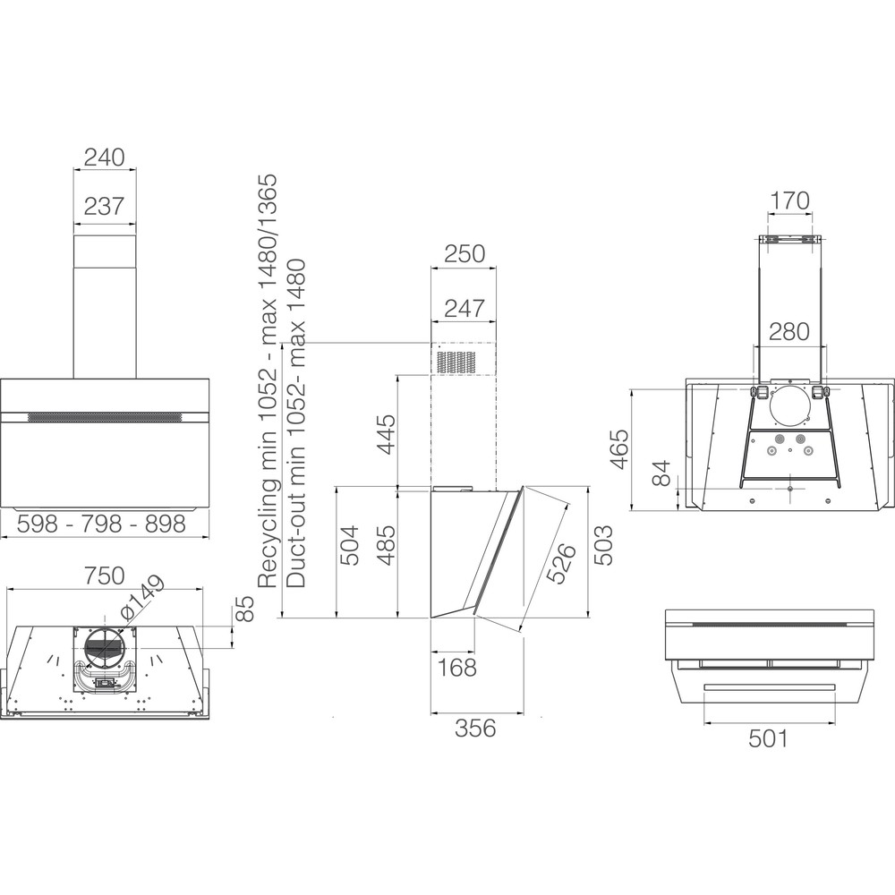 Витяжка Elica NEAT @ BL/A/90 - изображение 3