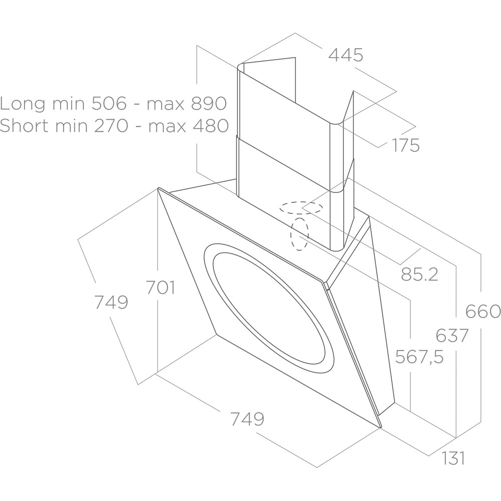 Витяжка Elica OM AIR @ BL/F/75 - изображение 4
