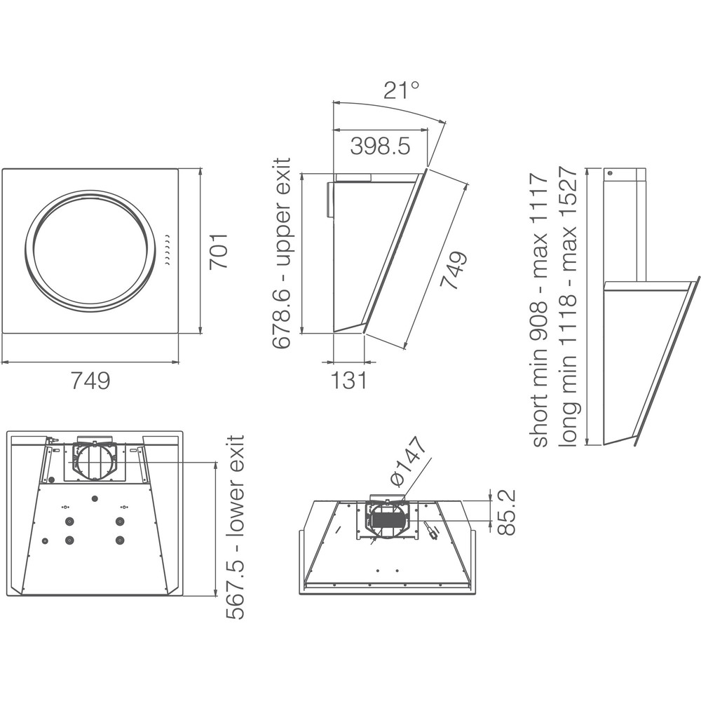 Вытяжка Elica OM AIR @ WH/F/75 - изображение 6