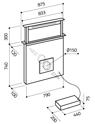 Витяжка Elica PANDORA GME BL/A/90 - изображение 3