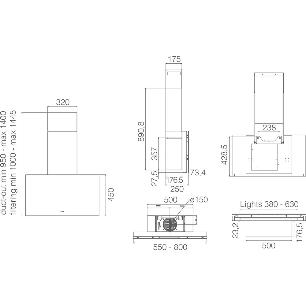 Витяжка Elica PLAT @ BL/F/55 - изображение 5
