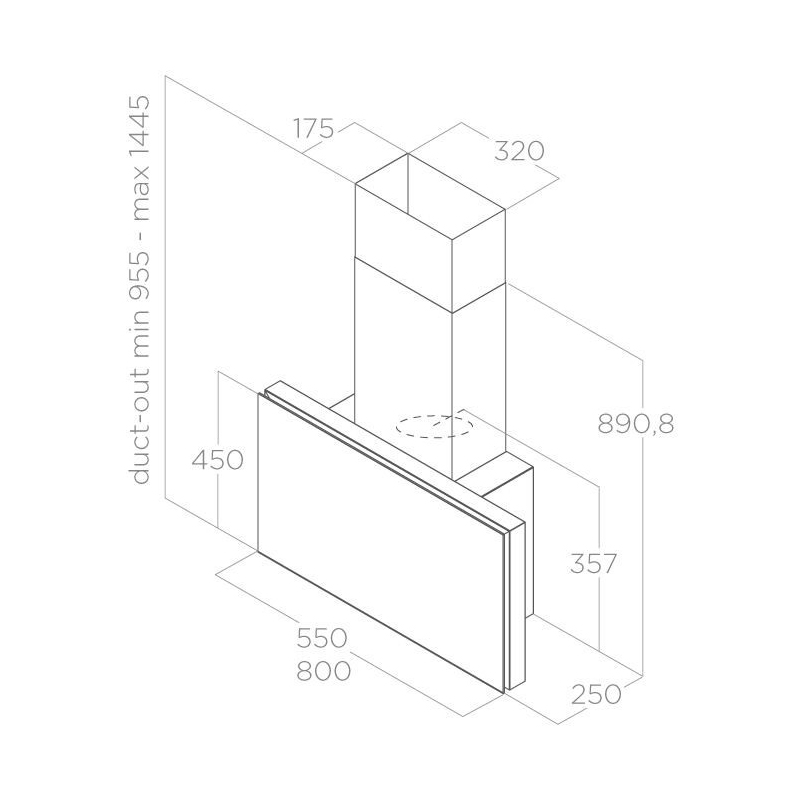 Витяжка Elica PLAT @ WH/F/80 - изображение 5